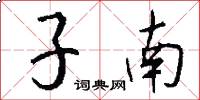 子南怎么寫好看