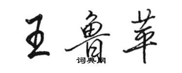 駱恆光王魯苹行書個性簽名怎么寫