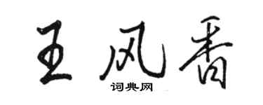 駱恆光王風香行書個性簽名怎么寫
