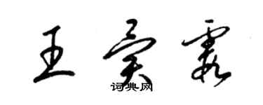 梁錦英王異霞草書個性簽名怎么寫