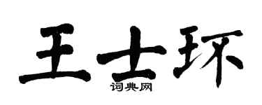 翁闓運王士環楷書個性簽名怎么寫
