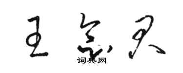 駱恆光王念君草書個性簽名怎么寫