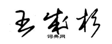 朱錫榮王成杉草書個性簽名怎么寫