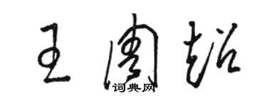 駱恆光王周超草書個性簽名怎么寫