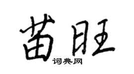 王正良苗旺行書個性簽名怎么寫