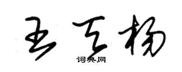 朱錫榮王天楊草書個性簽名怎么寫