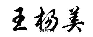 胡問遂王楊美行書個性簽名怎么寫