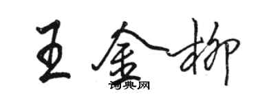 駱恆光王金柳行書個性簽名怎么寫