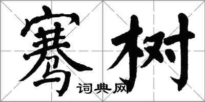 翁闓運騫樹楷書怎么寫