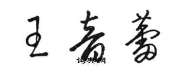 駱恆光王音蕾草書個性簽名怎么寫