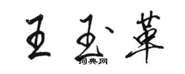 駱恆光王玉革行書個性簽名怎么寫