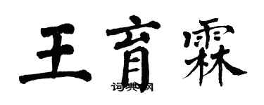 翁闓運王育霖楷書個性簽名怎么寫