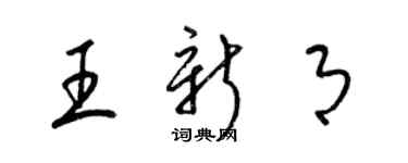 梁錦英王新月草書個性簽名怎么寫