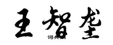 胡問遂王智壟行書個性簽名怎么寫