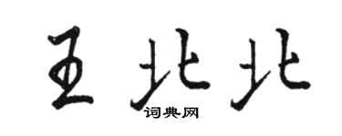 駱恆光王北北行書個性簽名怎么寫