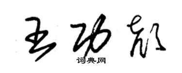 朱錫榮王功顏草書個性簽名怎么寫