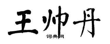 翁闓運王帥丹楷書個性簽名怎么寫