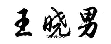 胡問遂王曉男行書個性簽名怎么寫