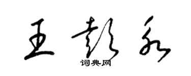 梁錦英王彭永草書個性簽名怎么寫