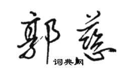 駱恆光郭慈行書個性簽名怎么寫