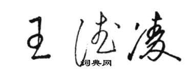 駱恆光王德凌草書個性簽名怎么寫