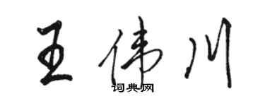 駱恆光王偉川行書個性簽名怎么寫