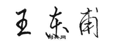 駱恆光王東甫行書個性簽名怎么寫