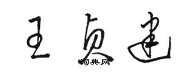 駱恆光王貞建草書個性簽名怎么寫