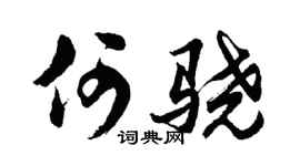 胡問遂何驍行書個性簽名怎么寫