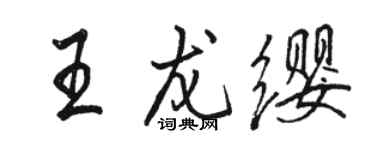 駱恆光王龍纓行書個性簽名怎么寫