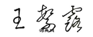 駱恆光王繁露草書個性簽名怎么寫