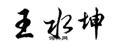 胡問遂王水坤行書個性簽名怎么寫