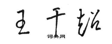 駱恆光王乾超草書個性簽名怎么寫