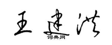 梁錦英王建洪草書個性簽名怎么寫