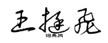 曾慶福王挺飛草書個性簽名怎么寫