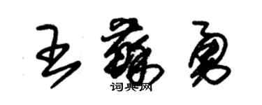 朱錫榮王蘇勇草書個性簽名怎么寫