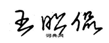 朱錫榮王昭侃草書個性簽名怎么寫