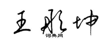 梁錦英王彤坤草書個性簽名怎么寫