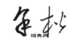 駱恆光余楷草書個性簽名怎么寫