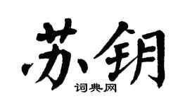 翁闓運蘇鑰楷書個性簽名怎么寫