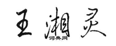 駱恆光王湘靈行書個性簽名怎么寫