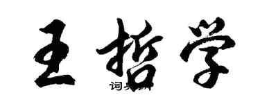 胡問遂王哲學行書個性簽名怎么寫