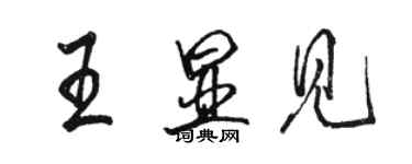 駱恆光王顯見行書個性簽名怎么寫