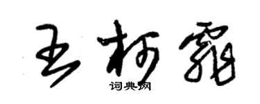 朱錫榮王柯霏草書個性簽名怎么寫