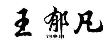 胡問遂王郁凡行書個性簽名怎么寫