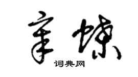 曾慶福章蝶草書個性簽名怎么寫