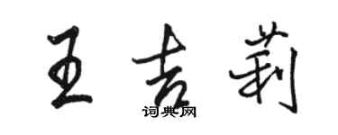 駱恆光王吉莉行書個性簽名怎么寫