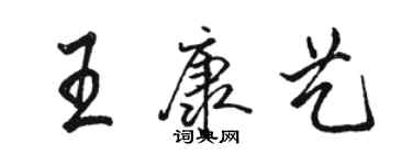 駱恆光王康藝行書個性簽名怎么寫