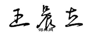 曾慶福王晨立草書個性簽名怎么寫