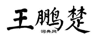 翁闓運王鵬楚楷書個性簽名怎么寫